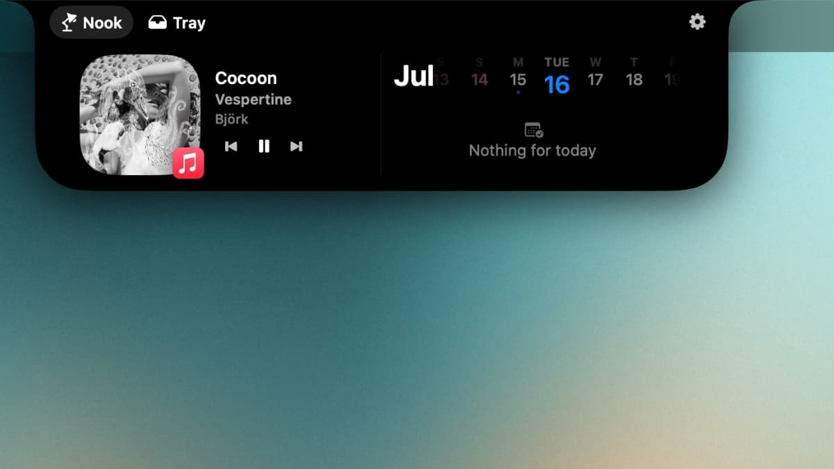 Skip, pause, play — from the notch